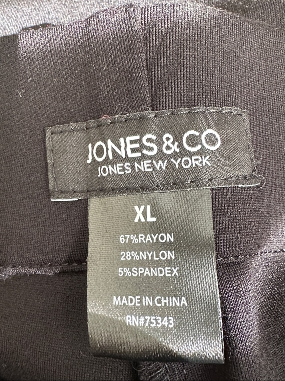 Jones & Co Jones New York Black Wide Leg Crops XL EUC - Picture 3 of 3